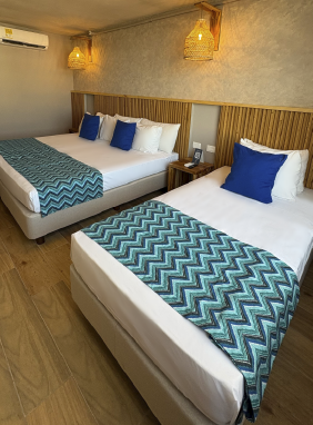 1 Cama doble. 1 cama sencilla, capacidad: 2 personas.
Ver más
Twin